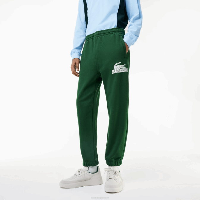 vert 132 V6HV292 Hommes Lacoste pantalon de survêtement en coton bio