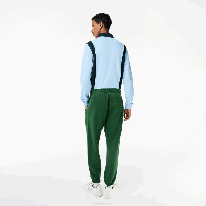 vert 132 V6HV292 Hommes Lacoste pantalon de survêtement en coton bio