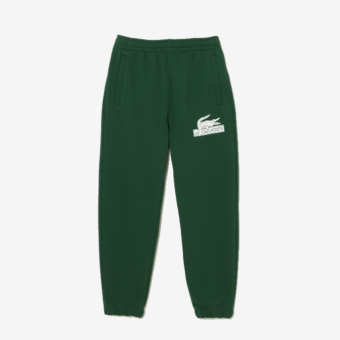 vert 132 V6HV292 Hommes Lacoste pantalon de survêtement en coton bio