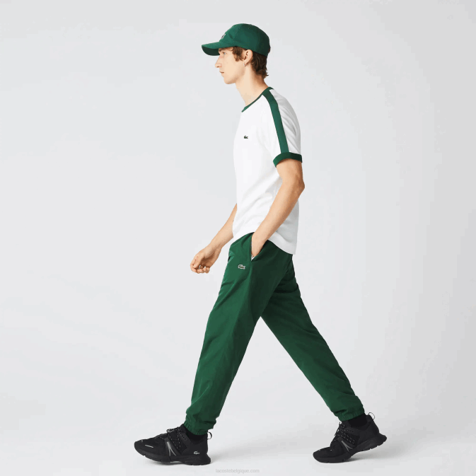 vert 132 V6HV333 Hommes Lacoste pantalon de survêtement déperlant coupe classique