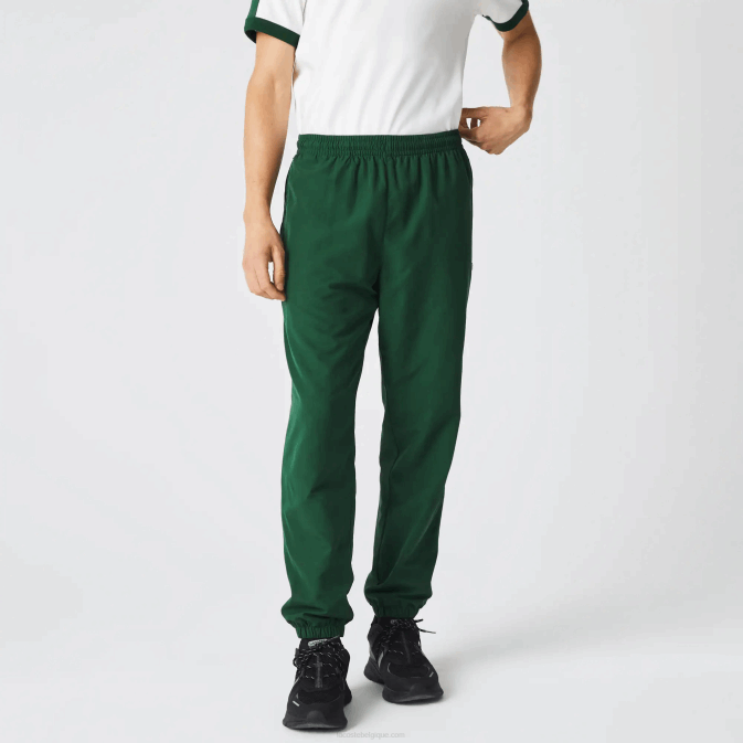 vert 132 V6HV333 Hommes Lacoste pantalon de survêtement déperlant coupe classique