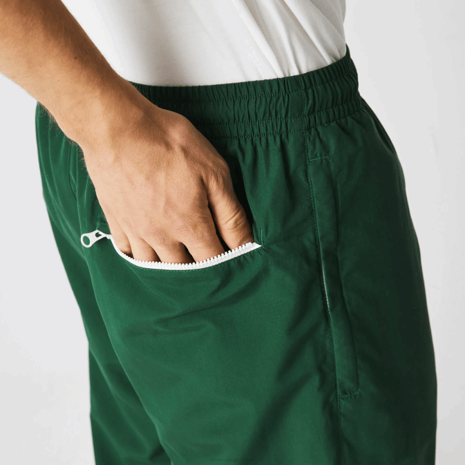 vert 132 V6HV333 Hommes Lacoste pantalon de survêtement déperlant coupe classique