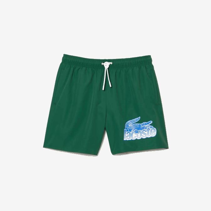 vert 132 V6HV519 Hommes Lacoste maillot de bain à séchage rapide avec sac de voyage