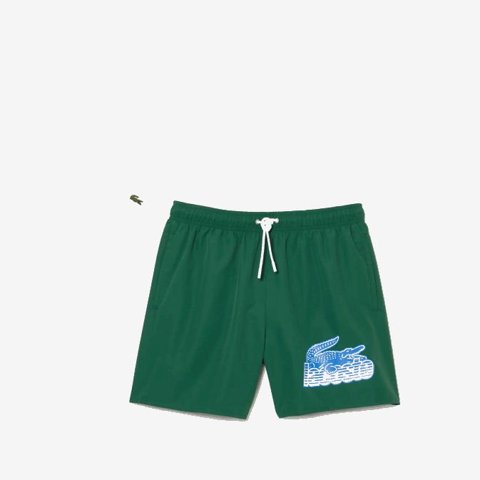 vert 132 V6HV519 Hommes Lacoste maillot de bain à séchage rapide avec sac de voyage