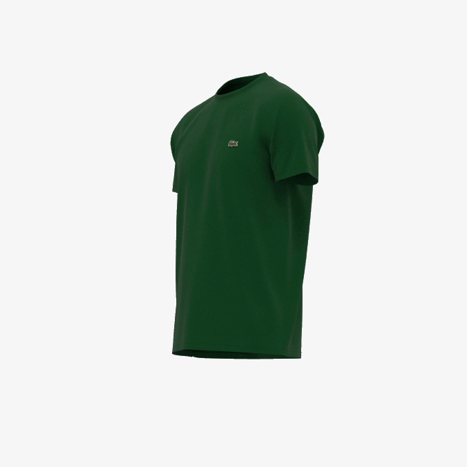 vert 132 V6HV618 Hommes Lacoste t-shirt en jersey de coton pima à col rond