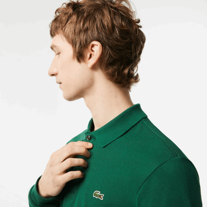 vert 132 V6HV746 Hommes Lacoste polo à manches longues original l1212