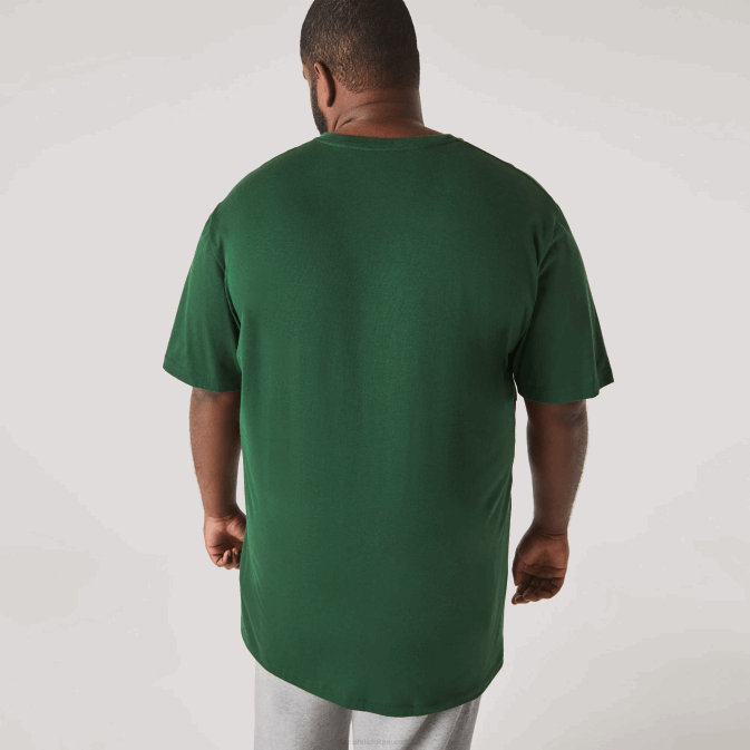 vert 132 V6HV823 Hommes Lacoste polo regular fit en coton côtelé à col en V (grande taille)