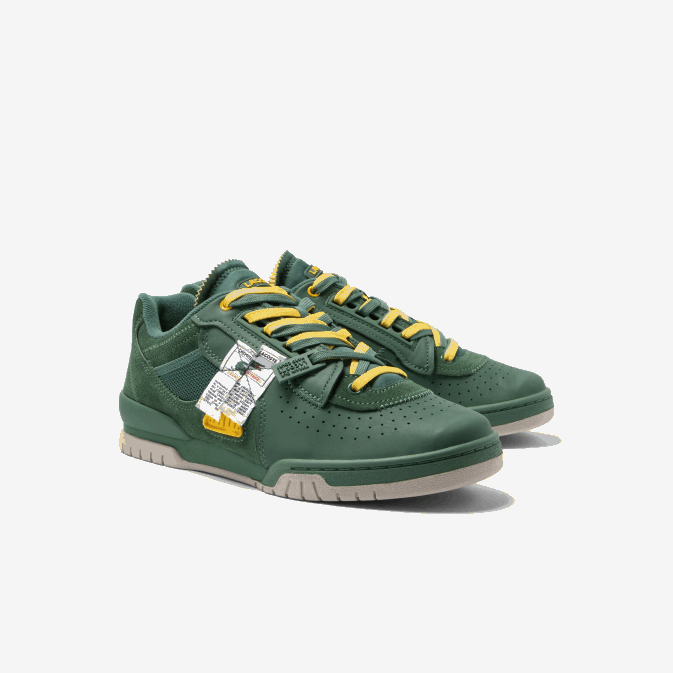 vert 1m8 V6HV1749 Hommes Lacoste baskets en cuir et textile m89