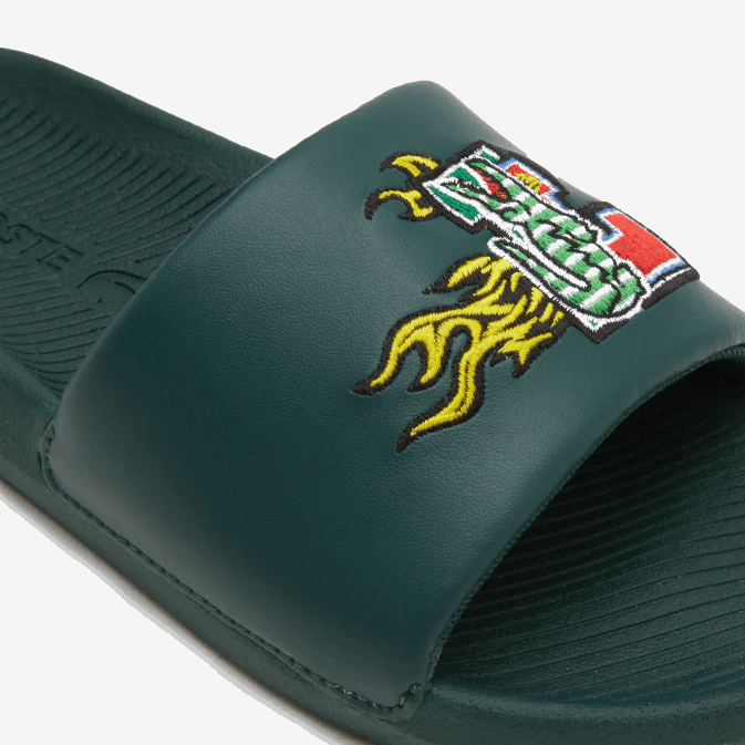 vert 1m8 V6HV1762 Hommes Lacoste claquettes synthétiques croco