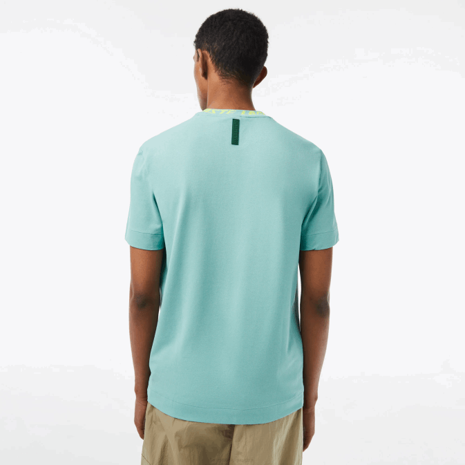 vert 3a4 V6HV208 Hommes Lacoste t-shirt coupe classique à col marqué