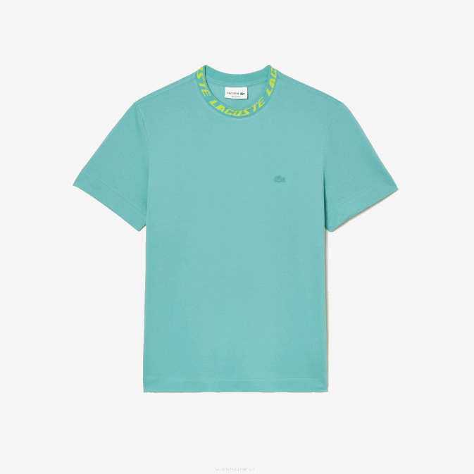 vert 3a4 V6HV208 Hommes Lacoste t-shirt coupe classique à col marqué