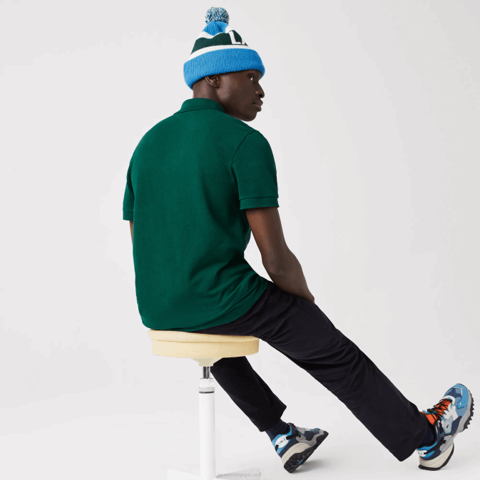 vert 3m2 V6HV843 Hommes Lacoste polo regular fit en coton bio crocodiles