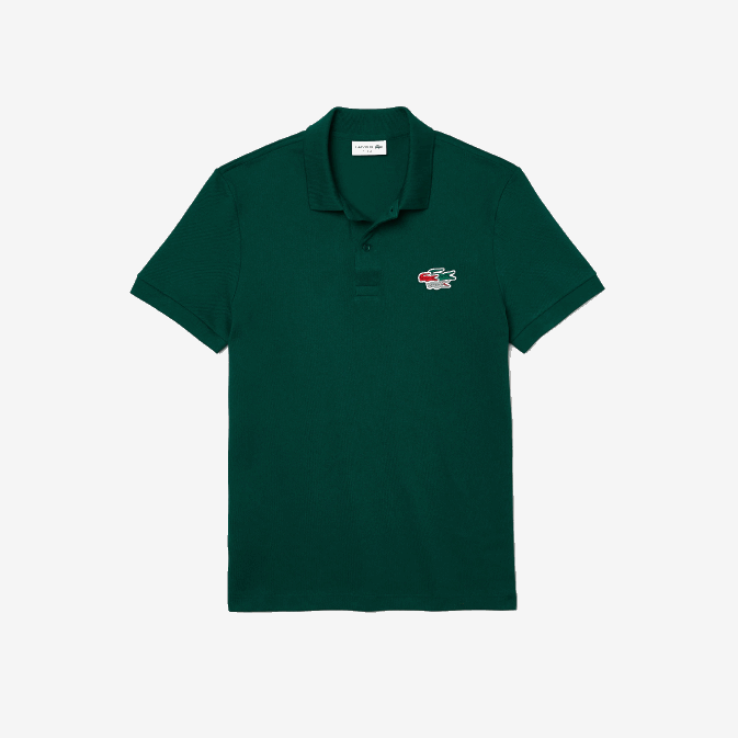 vert 3m2 V6HV843 Hommes Lacoste polo regular fit en coton bio crocodiles