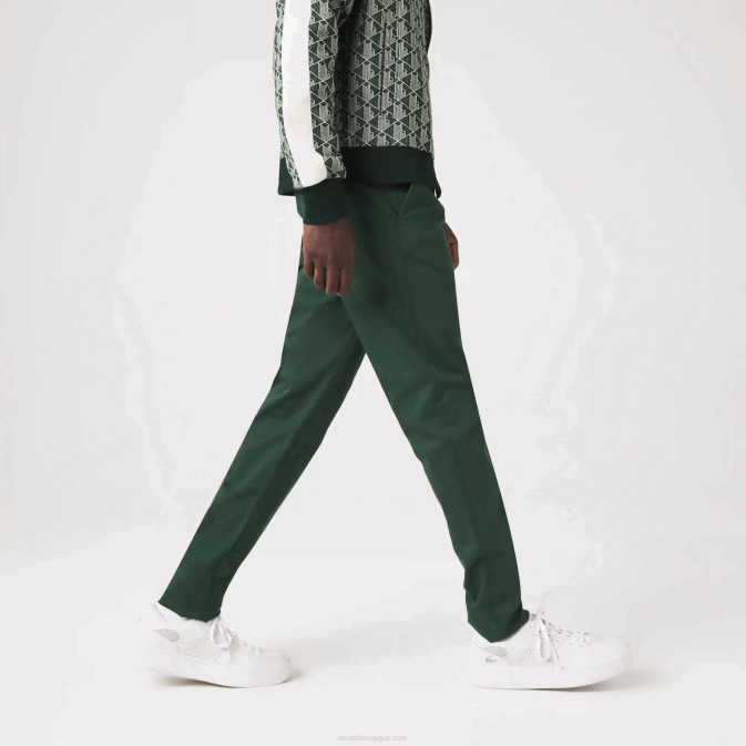 vert 5hx V6HV1655 Hommes Lacoste nouveau pantalon slim classique en coton stretch