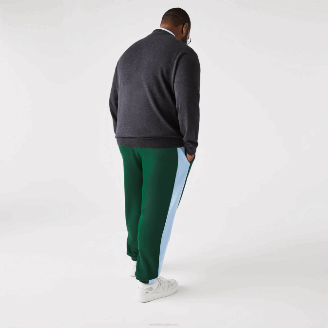 vert bleu dqa V6HV1058 Hommes Lacoste pantalon de jogging à bandes contrastantes