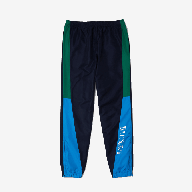 vert bleu marine blanc m7z V6HV1128 Hommes Lacoste pantalon de survêtement sport bandes color block