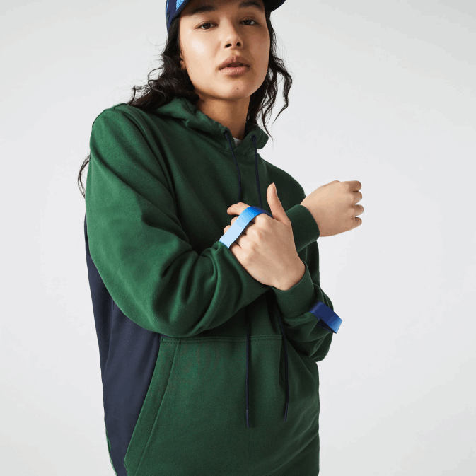 vert bleu marine nl7 V6HV1123 Hommes Lacoste sweat à capuche sport x theo curin en coton bio