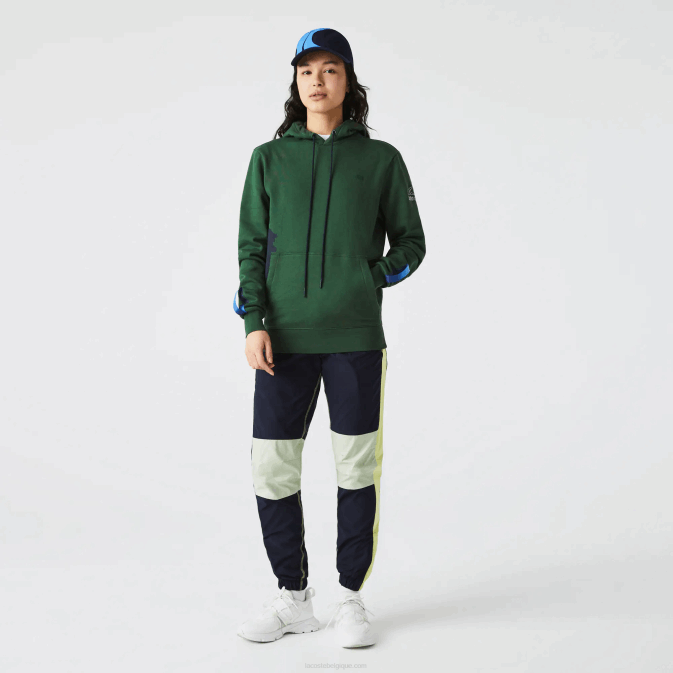 vert bleu marine nl7 V6HV1123 Hommes Lacoste sweat à capuche sport x theo curin en coton bio