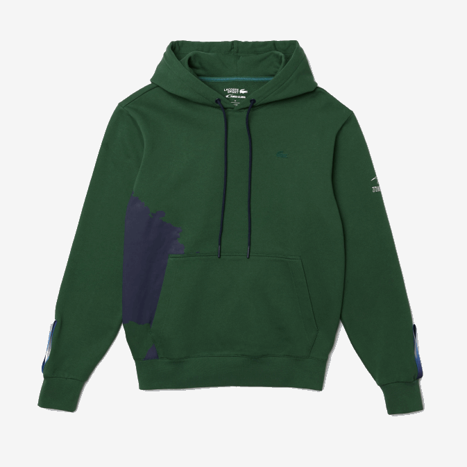 vert bleu marine nl7 V6HV1123 Hommes Lacoste sweat à capuche sport x theo curin en coton bio