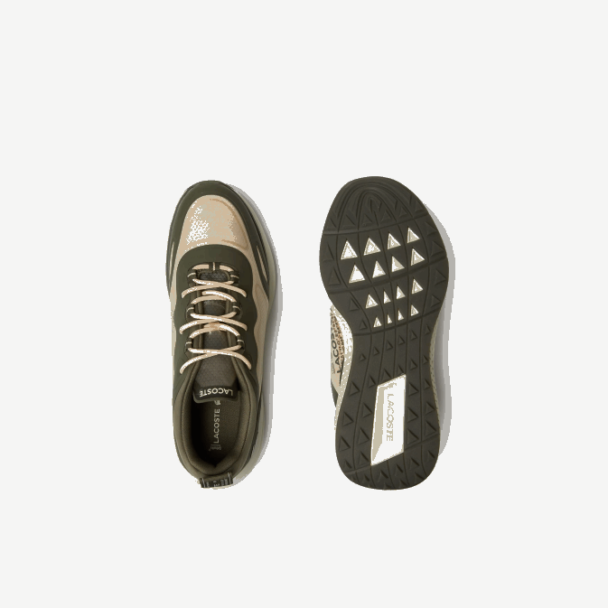 vert foncé  blanc cassé 1x3 V6HV1887 Hommes Lacoste baskets en textile active 4851