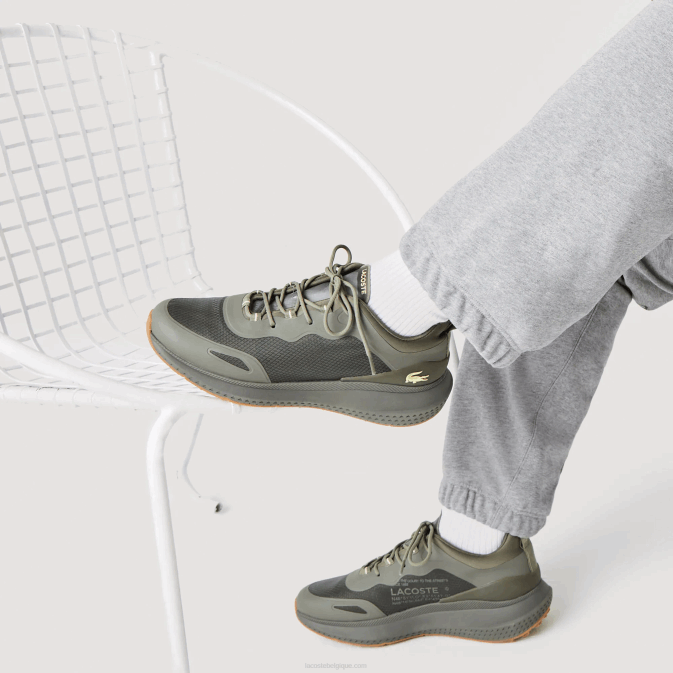 vert foncé dg2 V6HV1886 Hommes Lacoste baskets en textile active 4851