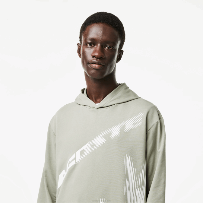 vert kaki g21 V6HV547 Hommes Lacoste sweat à capuche effet croco