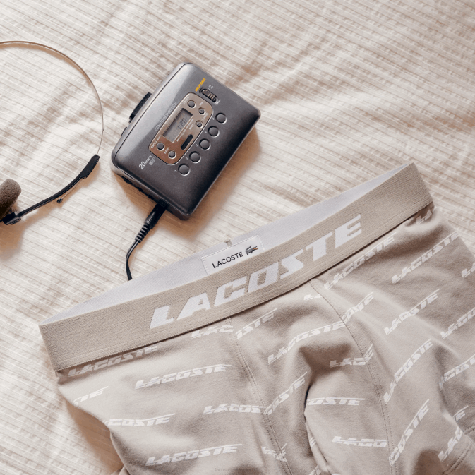 vert kaki gris chine gc9 V6HV467 Hommes Lacoste Lot de 3 boxers taille contrastante