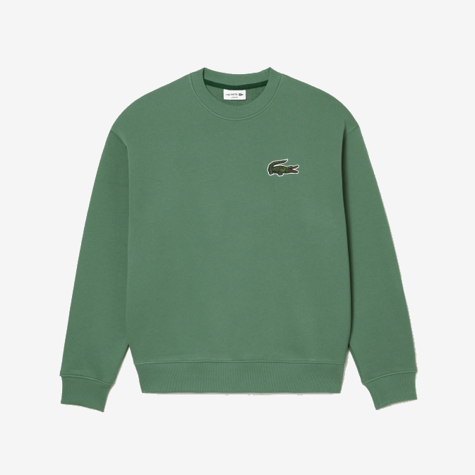 vert kaki kx5 V6HV325 Hommes Lacoste sweat ample à écusson crocodile