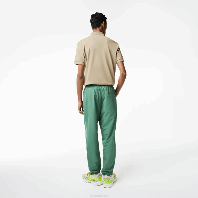 vert kaki kx5 V6HV331 Hommes Lacoste pantalon de survêtement déperlant coupe classique