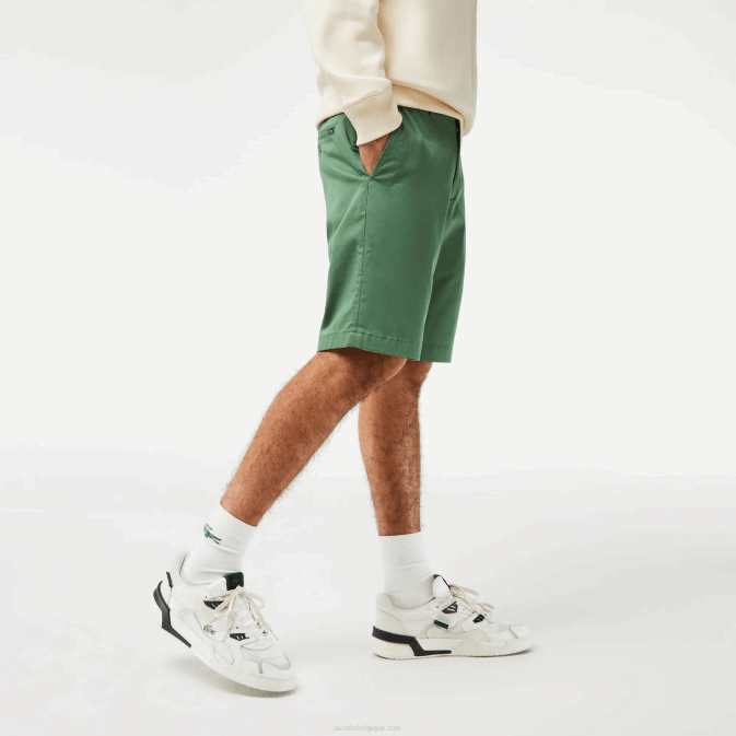 vert kaki kx5 V6HV433 Hommes Lacoste bermuda slim en coton stretch