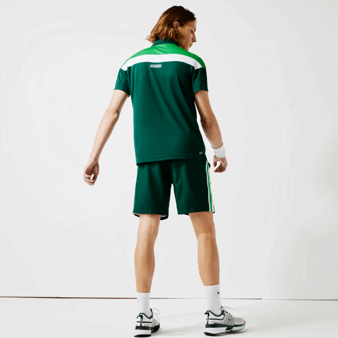 vert noir blanc zqg V6HV1312 Hommes Lacoste polo sport thermorégulateur piqué regular fit