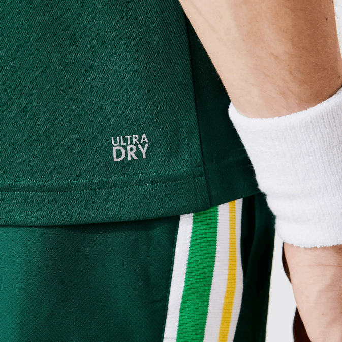 vert noir blanc zqg V6HV1312 Hommes Lacoste polo sport thermorégulateur piqué regular fit