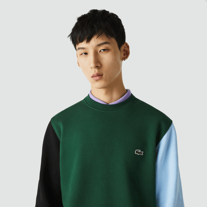 vert noir bleu ug6 V6HV1096 Hommes Lacoste sweat molleton brossé