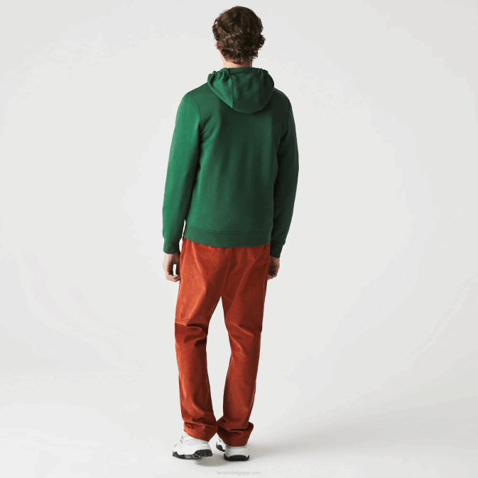 vert s30 V6HV1163 Hommes Lacoste sweat bi-matière sport léger