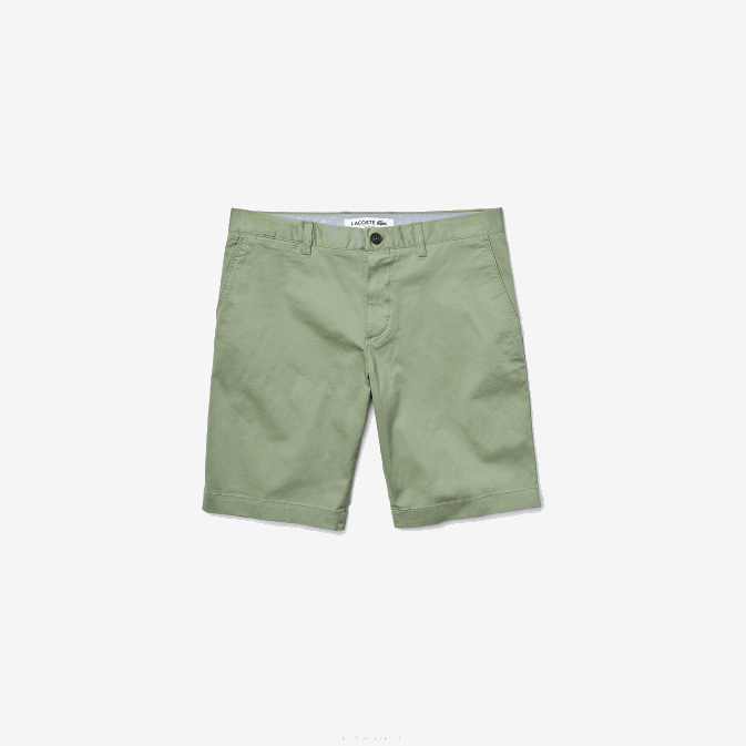 vert s86 V6HV553 Hommes Lacoste short slim en gabardine stretch