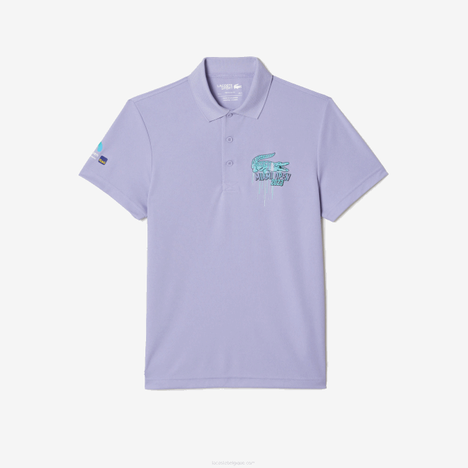 violet 3k0 V6HV207 Hommes Lacoste polo en piqué sport miami open edition