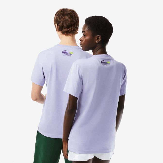 violet 3k0 V6HV212 Hommes Lacoste t-shirt sport miami open edition