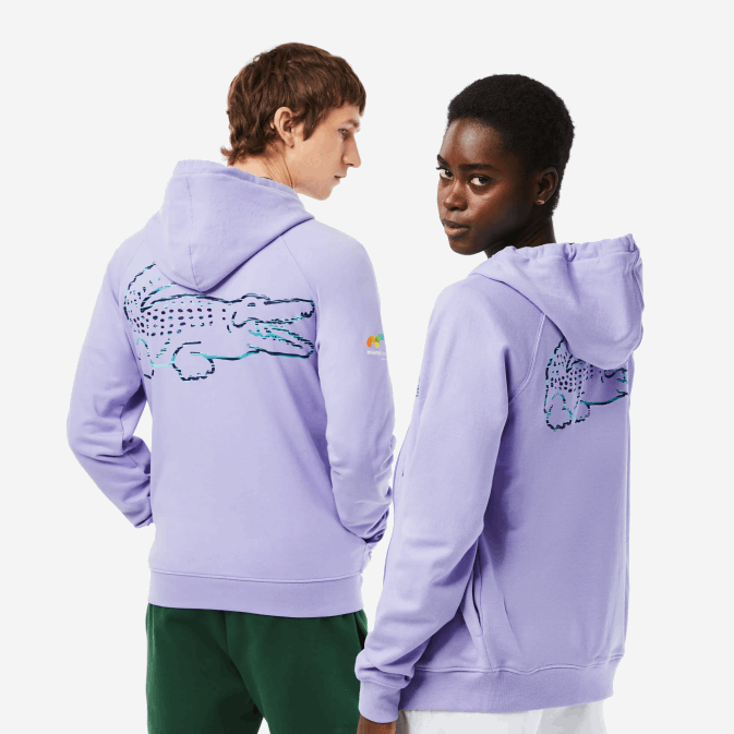 violet 3k0 V6HV356 Hommes Lacoste sweat à capuche sport miami open edition
