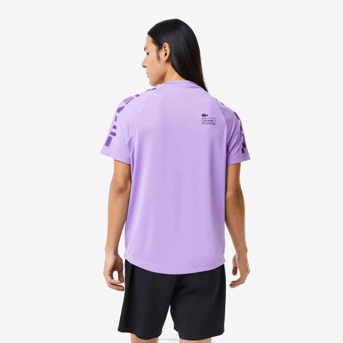 violet 6md V6HV827 Hommes Lacoste t-shirt sport en jersey stretch
