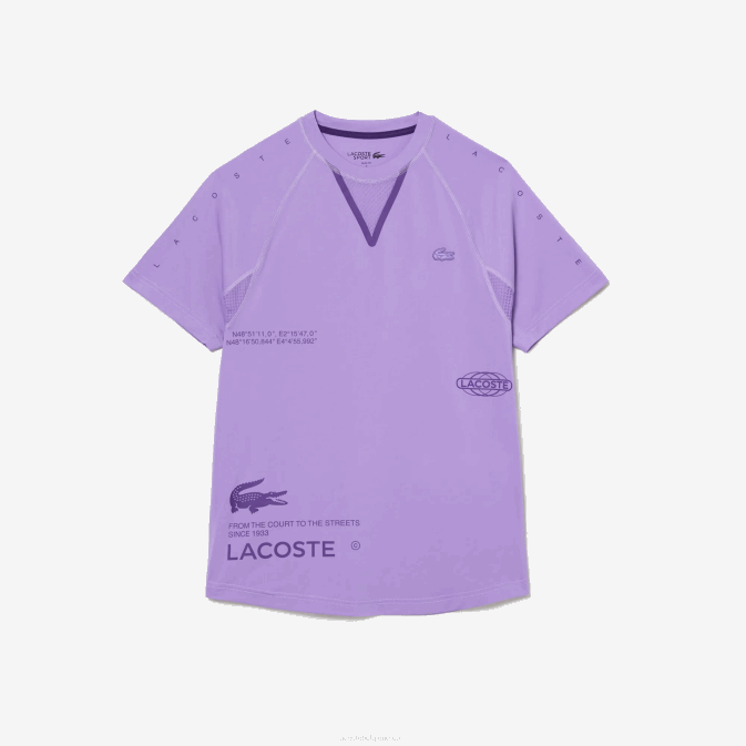 violet 6md V6HV827 Hommes Lacoste t-shirt sport en jersey stretch