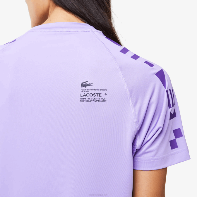 violet 6md V6HV827 Hommes Lacoste t-shirt sport en jersey stretch