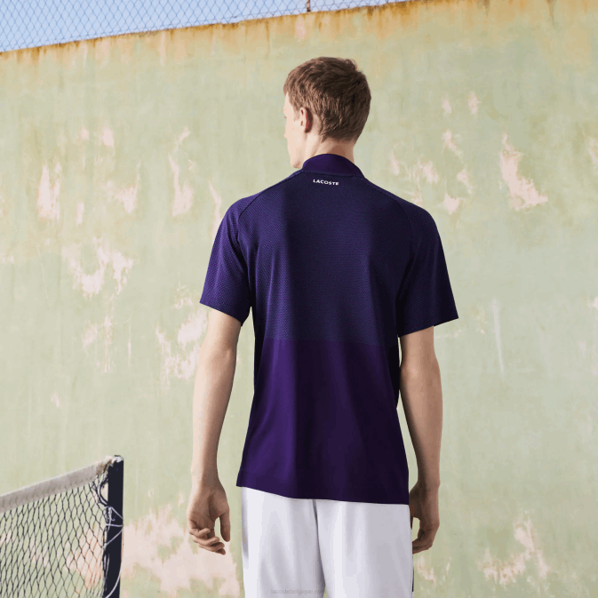 violet vert xd4 V6HV773 Hommes Lacoste polo de tennis sport coupe slim sans coutures