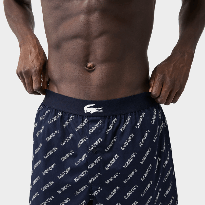 vuc bleu marine V6HV1578 Hommes Lacoste lot de 3 boxers en coton ultra doux