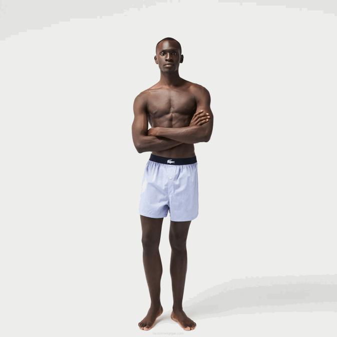 vuc bleu marine V6HV1578 Hommes Lacoste lot de 3 boxers en coton ultra doux