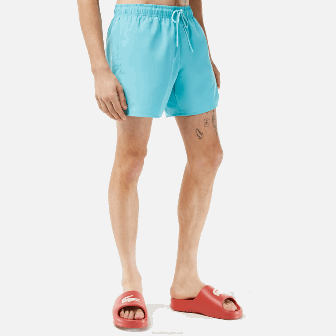 vyi vert turquoise V6HV543 Hommes Lacoste short de bain léger à séchage rapide