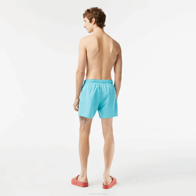 vyi vert turquoise V6HV543 Hommes Lacoste short de bain léger à séchage rapide
