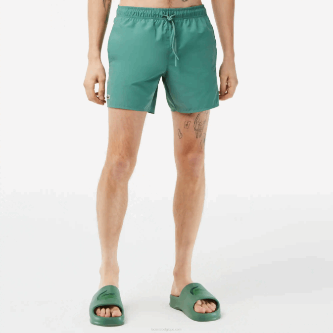 wij vert kaki V6HV546 Hommes Lacoste short de bain léger à séchage rapide