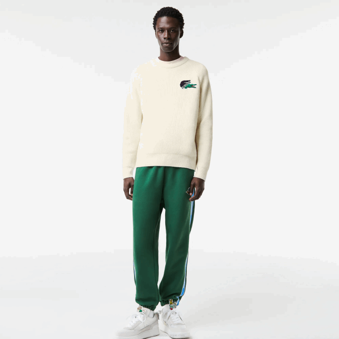 xfj blanc V6HV1381 Hommes Lacoste pull crocodile