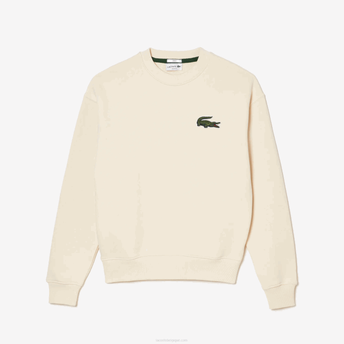 xfj blanc V6HV324 Hommes Lacoste sweat ample à écusson crocodile