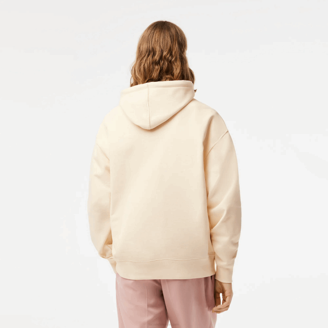 xfj blanc V6HV334 Hommes Lacoste sweat à capuche ample imprimé